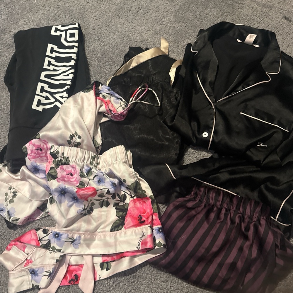 Victoria's Secret Black and Floral Intimates Set